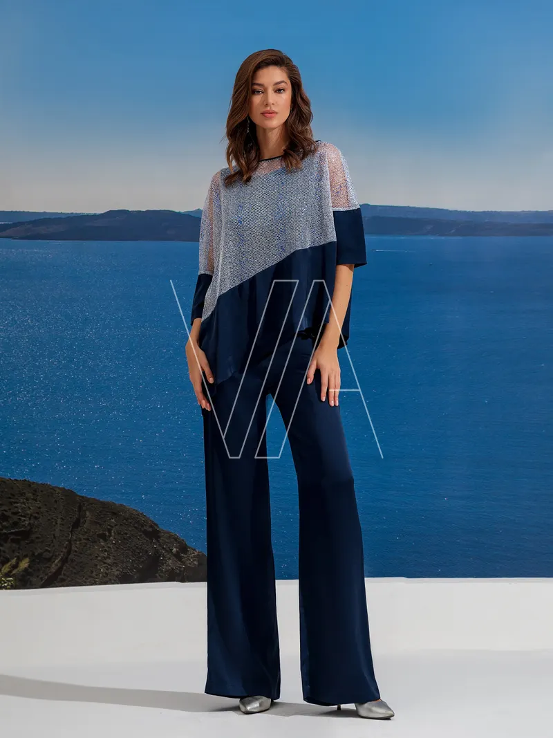 Elegant dress Laguna 8039, colour синий — photo 1