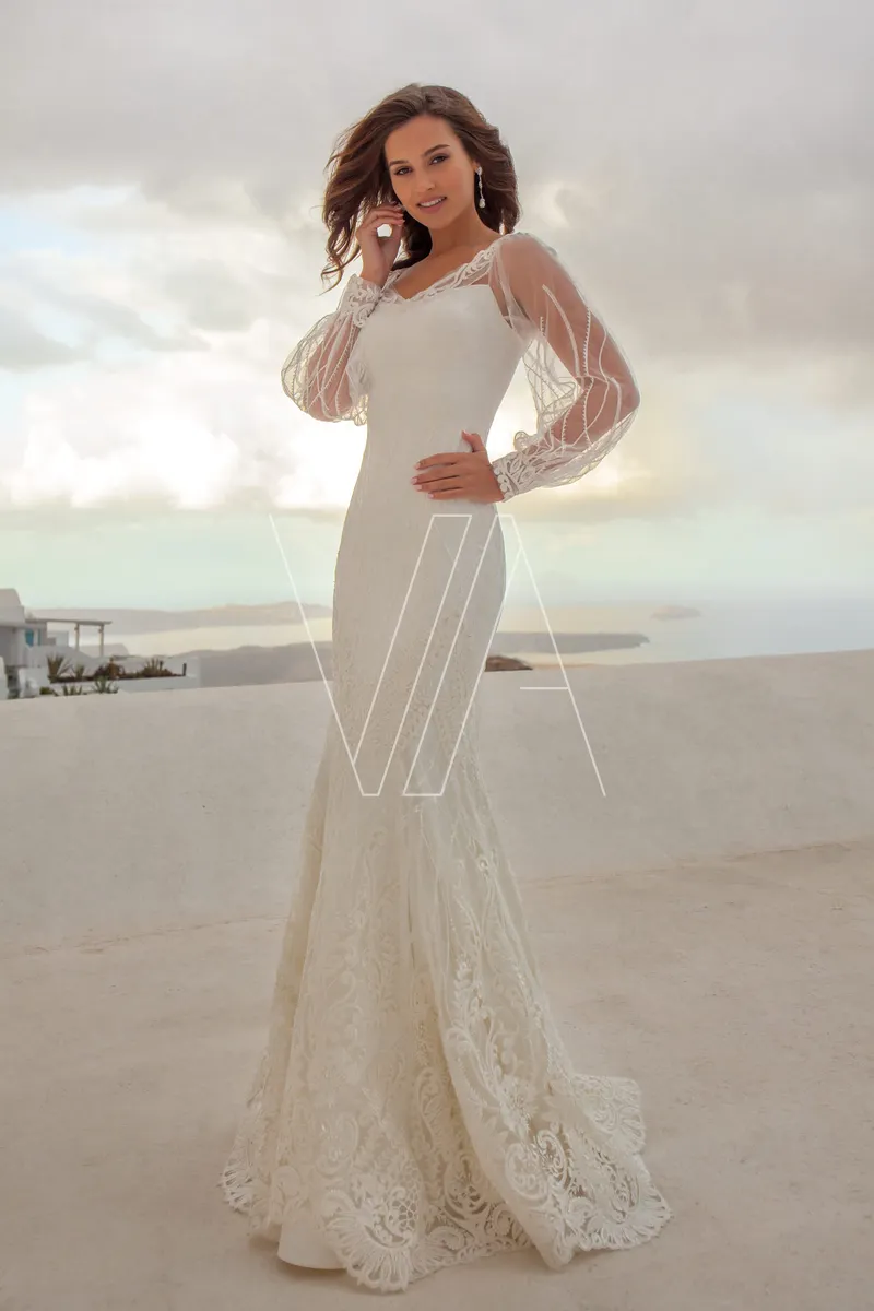 Dress for a corporate party Vita 123, colour айвори — photo 1