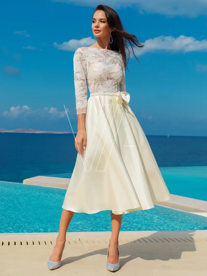 Cocktail dress Vita 258, colour белый — photo 1