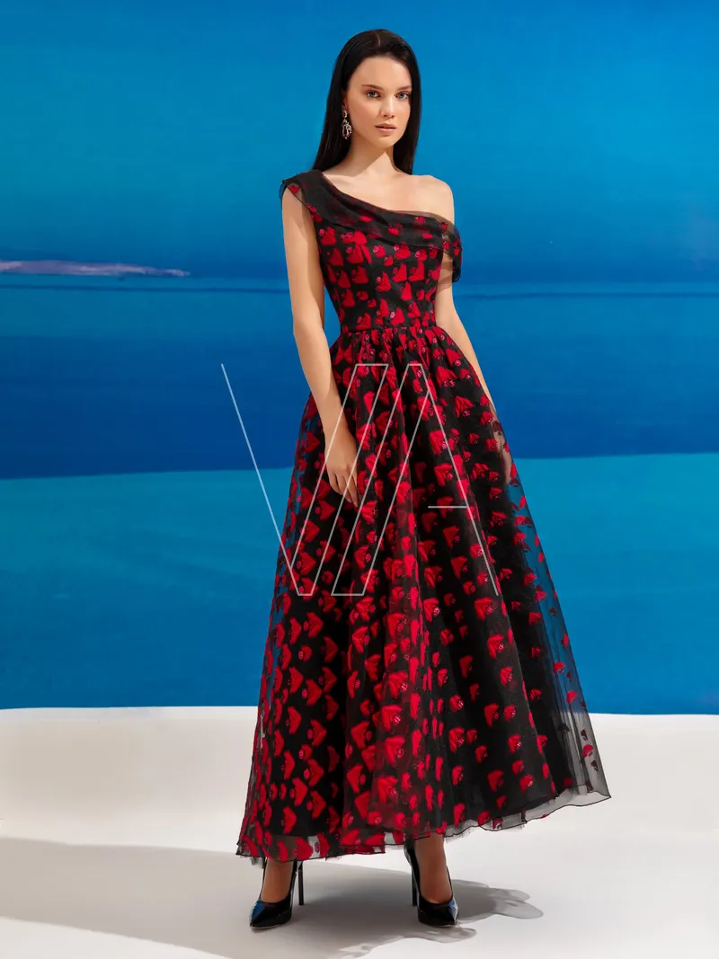 Wedding guest dress Vita 354, colour чёрный — photo 1
