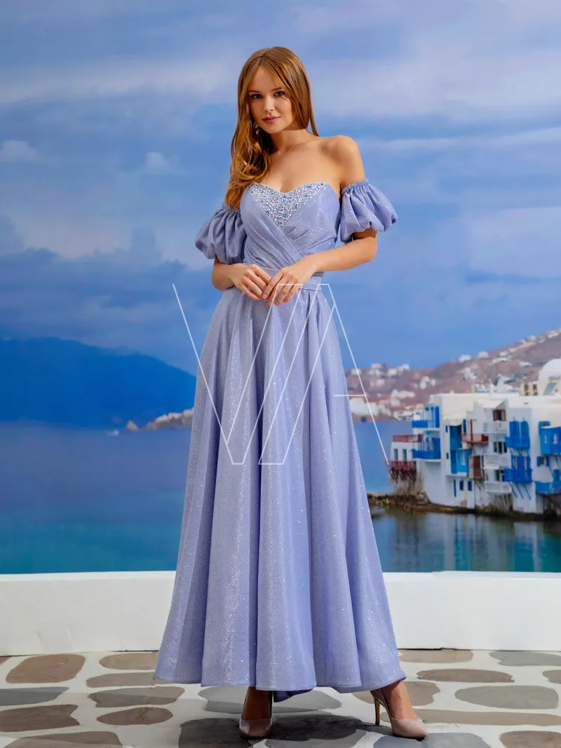 Wedding guest dress Vita 396, colour лиловый — photo 1