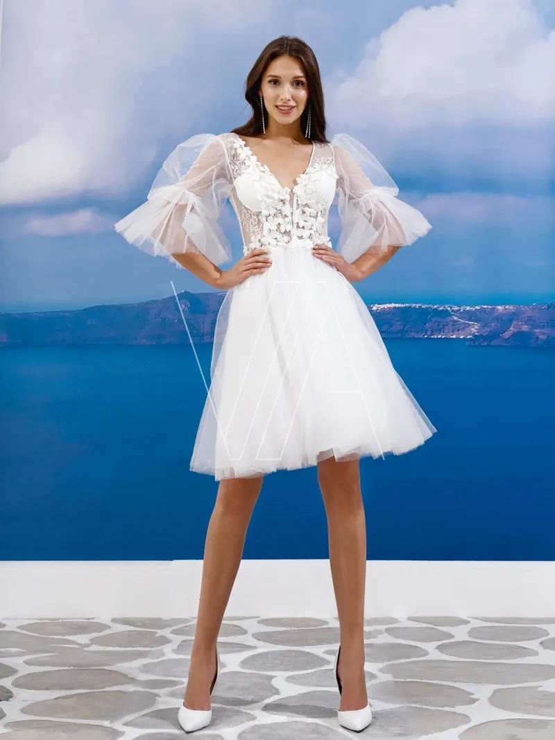 Cocktail dress Vittoria 8070, colour белый — photo 1